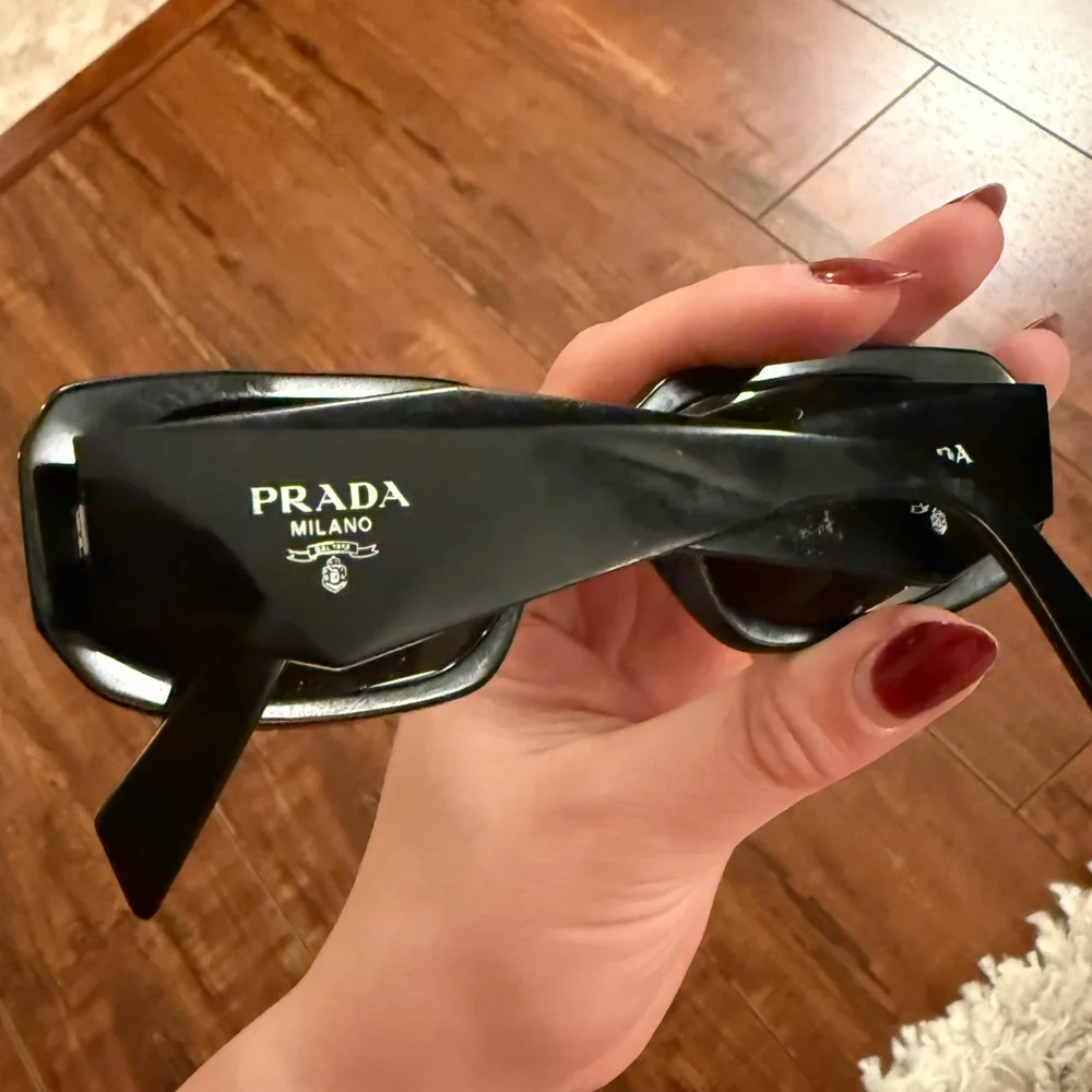 AUTHENTIC Prada Black Square Sunglasses 51mm - Picture 2 of 7